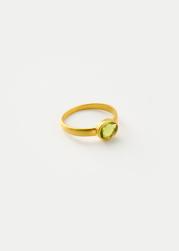 Pippa Small 18kt Gold Hanabi Green Tourmaline Greek Ring