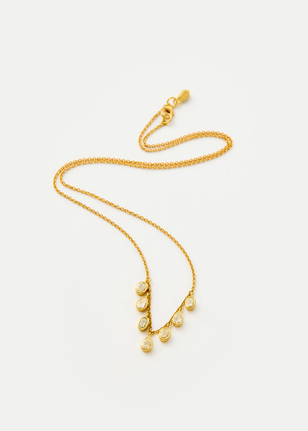 Pippa Small 18kt Gold Helios Diamond Fringe Necklace