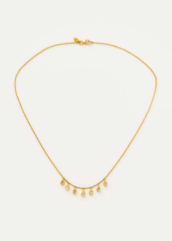 pippa small 18kt Gold Helios Diamond Fringe Necklace