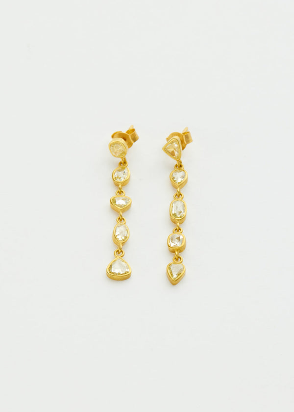 Pippa Small 18kt Gold Helios Diamonds Five Drop Earrings