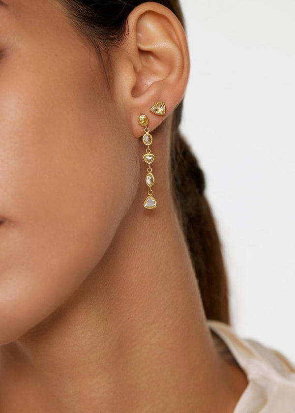 Pippa Small 18kt Gold Helios Diamonds Five Drop Earrings