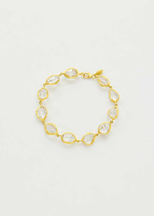 pippa small 18kt Gold Herkimer Diamond Full Stone Bracelet