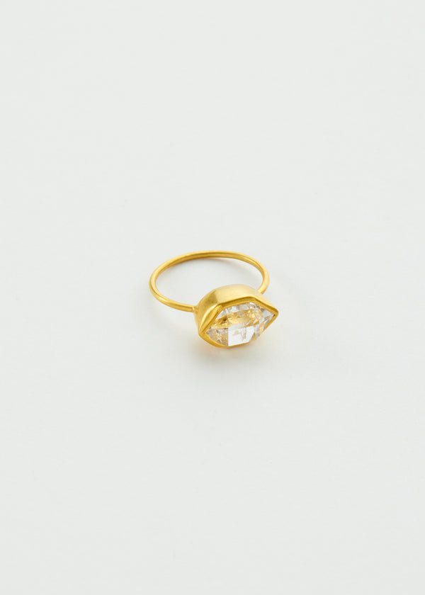 pippa small 18kt Gold Herkimer Metamorphic Cup Ring