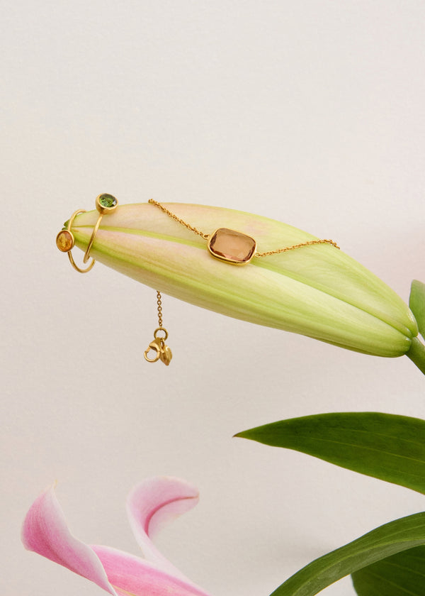 Pippa Small 18kt Gold Iris Orange Tourmaline Bracelet