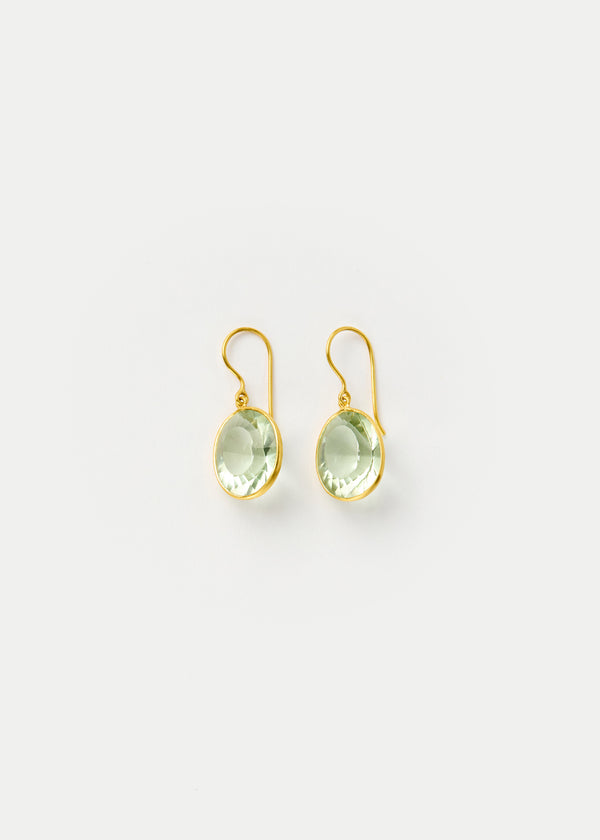 pippa small 18kt Gold Koh-i-Noor Green Amethyst Single Drop Earrings