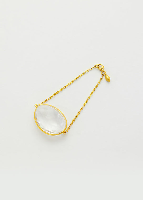 Pippa Small 18kt Gold Krustallos Large Single Stone Bracelet