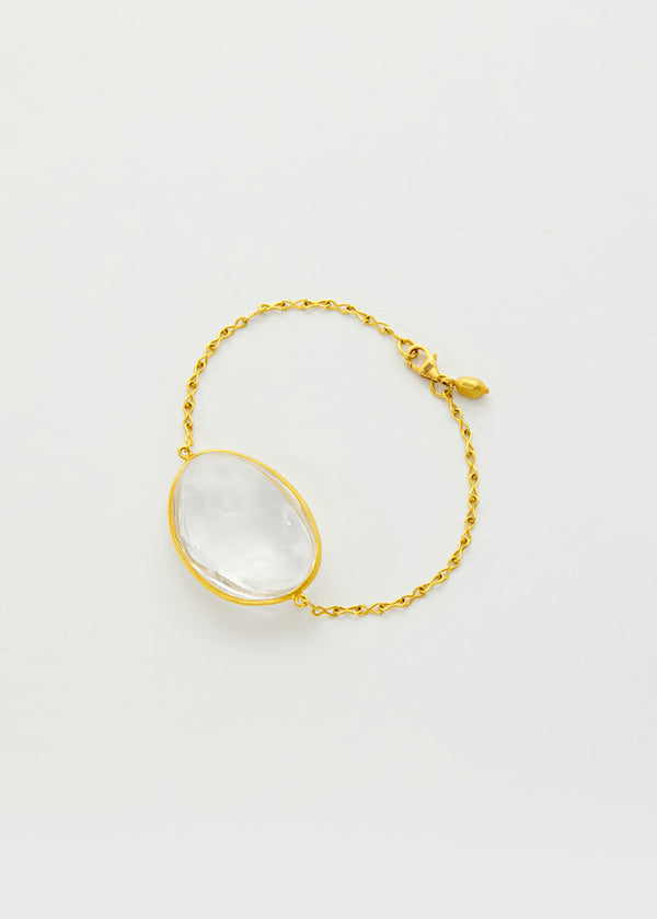 pippa small 18kt Gold Krustallos Large Single Stone Bracelet