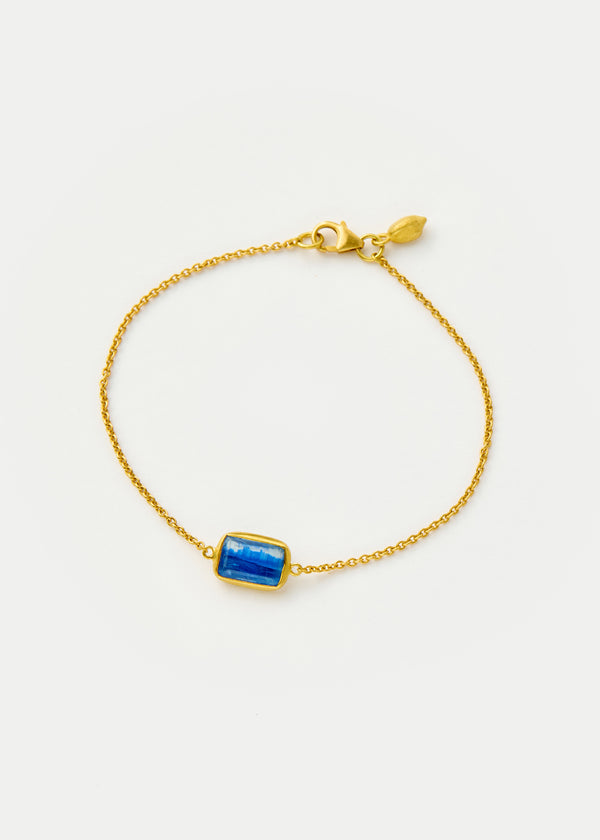 pippa small 18kt Gold Kyanite Small Single Stone Bracelet