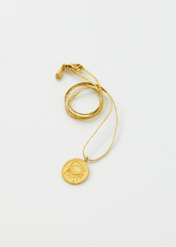 Pippa Small 18kt Gold Leo Horoscope Pendant On Cord