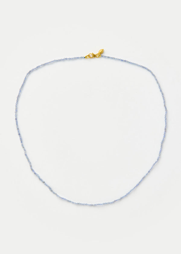 pippa small 18kt Gold Light Sapphire Beaded Necklace