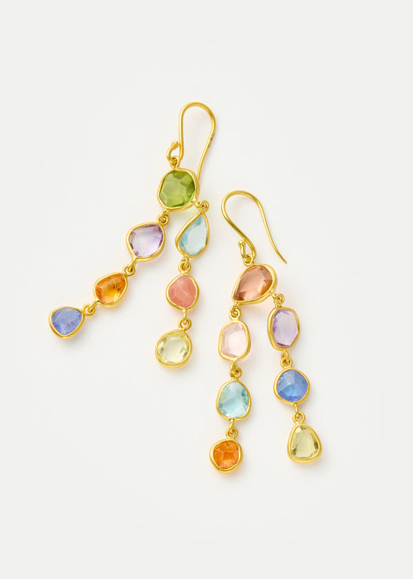 Pippa Small 18kt Gold Mixed Stones Jellyfish Earrings