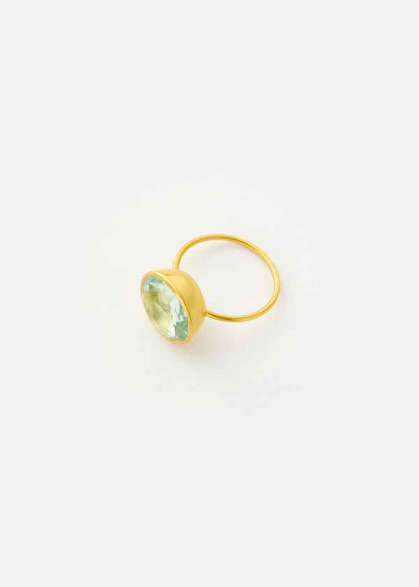 Pippa Small 18kt Gold Mughal Cut Aquamarine Cup Ring