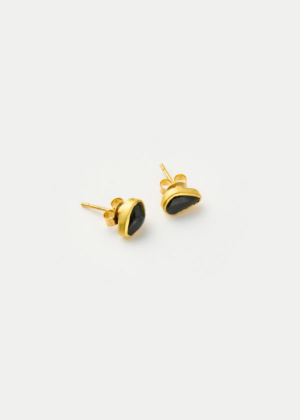 Pippa Small 18kt Gold Night Black Onyx Classic Studs