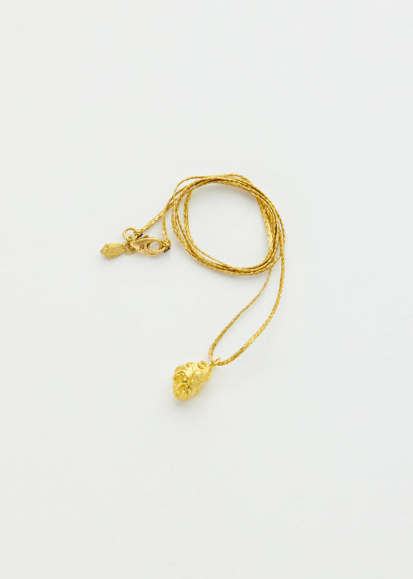 Pippa Small 18kt Gold Octopus On Rock Pendant On Cord