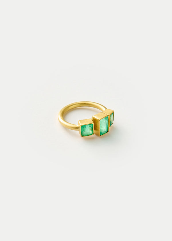 Pippa Small 18kt Gold PSTM Afghanistan Emerald Subah Ring