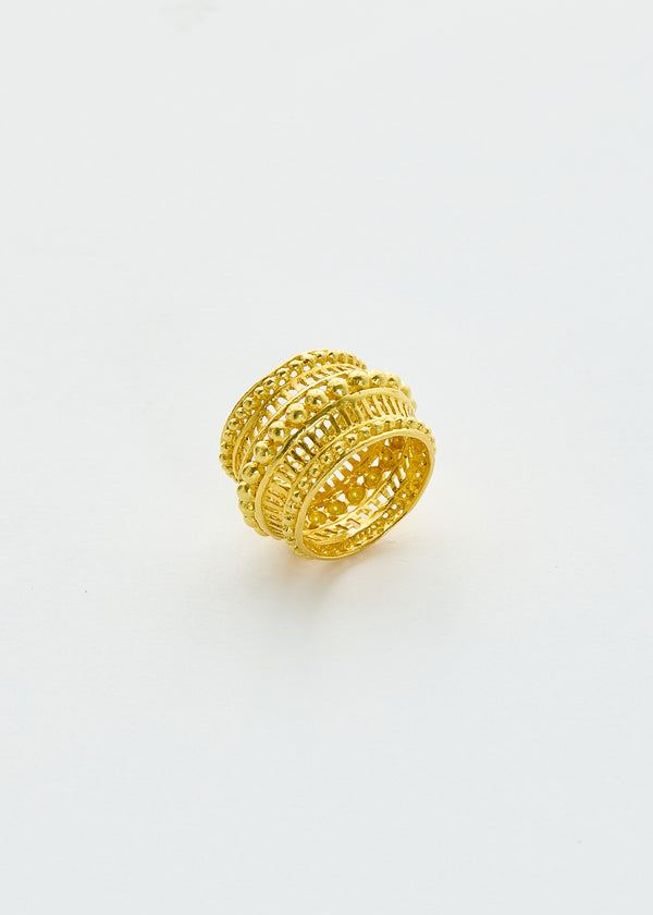 pippa small 18kt Gold PSTM Myanmar Aurora Pyu Crown Ring