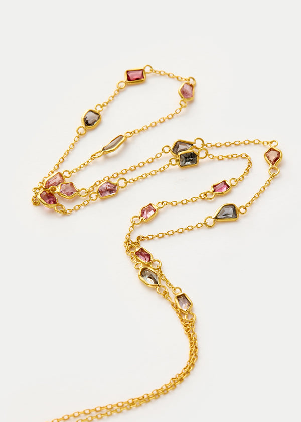 Pippa Small 18kt Gold PSTM Myanmar Aurora Spinel Necklace