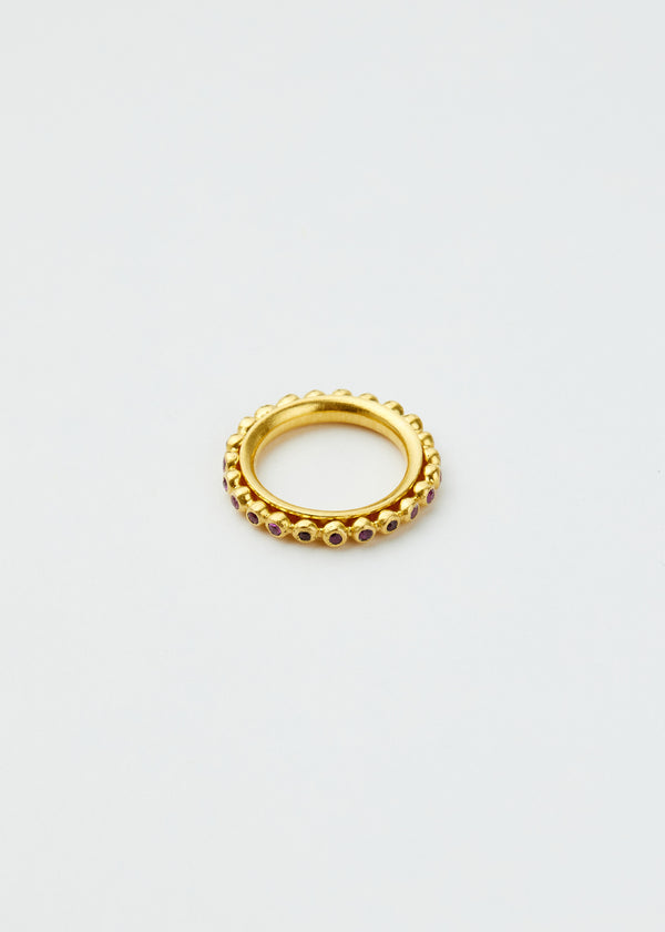 Pippa Small 18kt Gold PSTM Myanmar Aurora Spinel Spin Ring