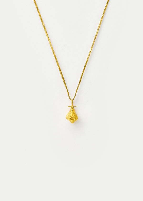 pippa small 18kt Gold PSTM Myanmar Bee Pendant on Cord