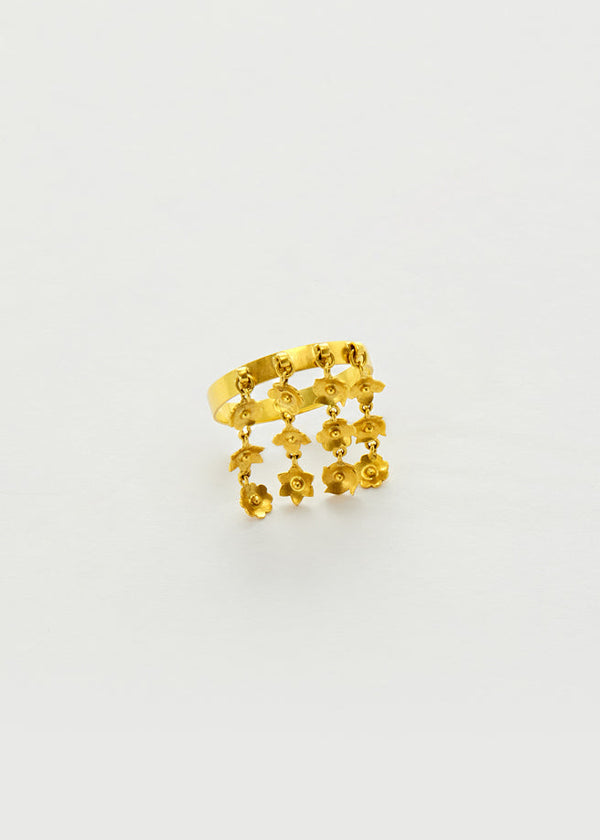 Pippa Small 18kt Gold PSTM Myanmar Burmese Dangling Garden Ring
