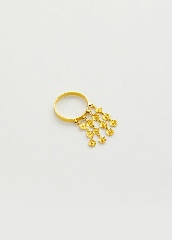 pippa small 18kt Gold PSTM Myanmar Burmese Dangling Garden Ring