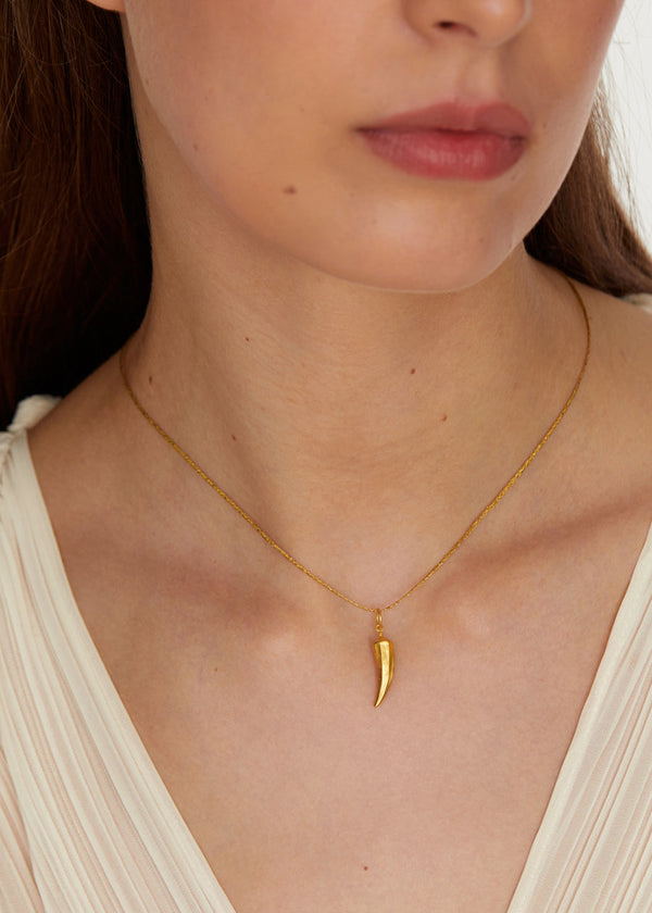 Pippa Small 18kt Gold PSTM Myanmar Earths Cornucopia Small Chilli Pendant