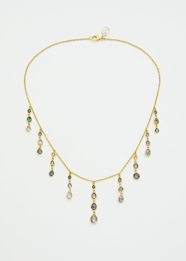 pippa small 18kt Gold PSTM Myanmar Grey Spinel Necklace