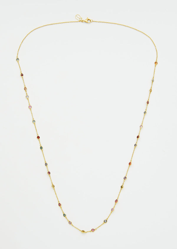 pippa small 18kt Gold PSTM Myanmar Mixed Spinel Necklace