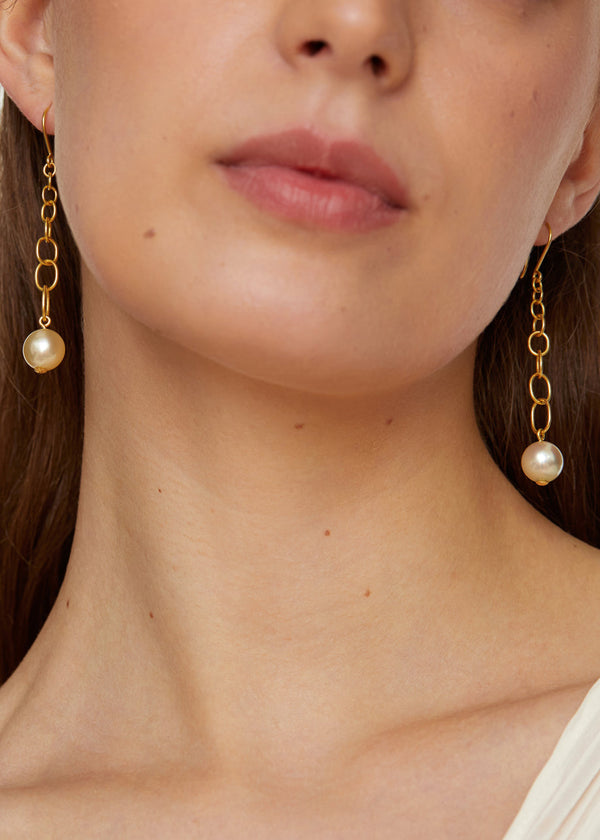 Pippa Small 18kt Gold PSTM Myanmar Moonlight Link Earrings