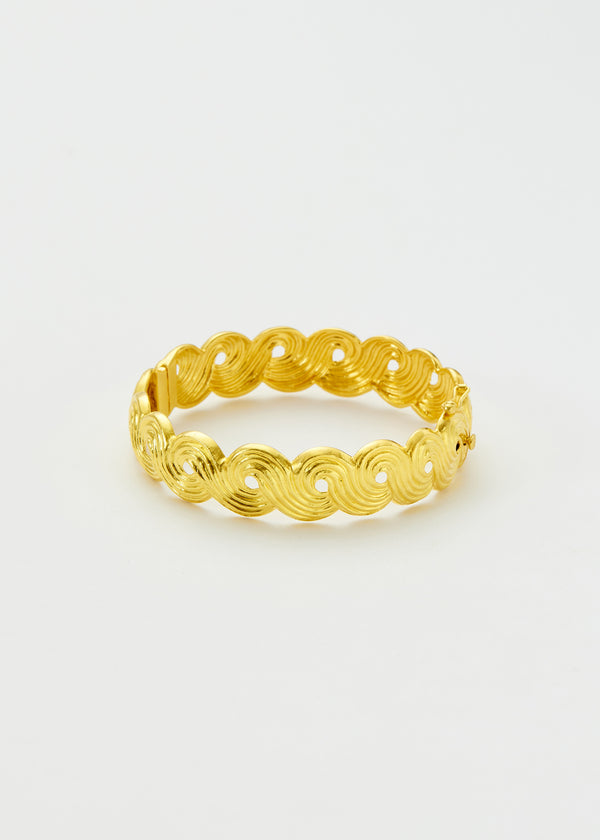 Pippa Small 18kt Gold PSTM Myanmar Poseidon's Waves Bangle