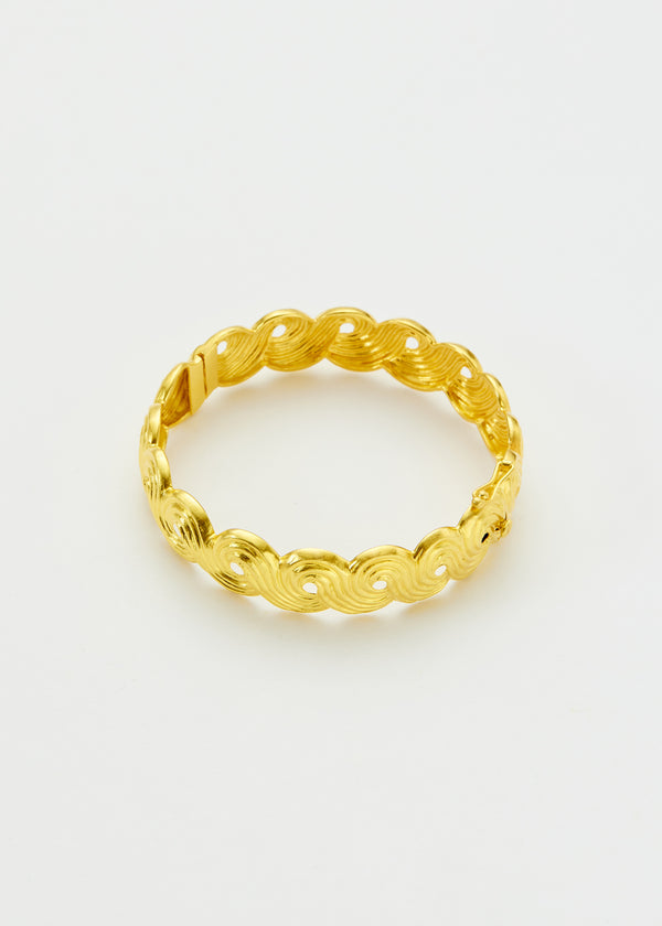 pippa small 18kt Gold PSTM Myanmar Poseidon's Waves Bangle