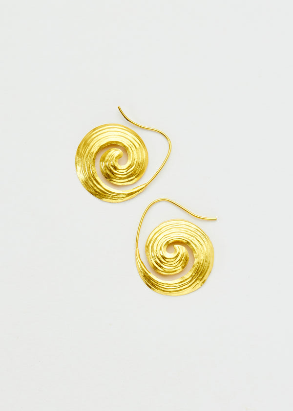 Pippa Small 18kt Gold PSTM Myanmar Poseidon's Waves Hoops