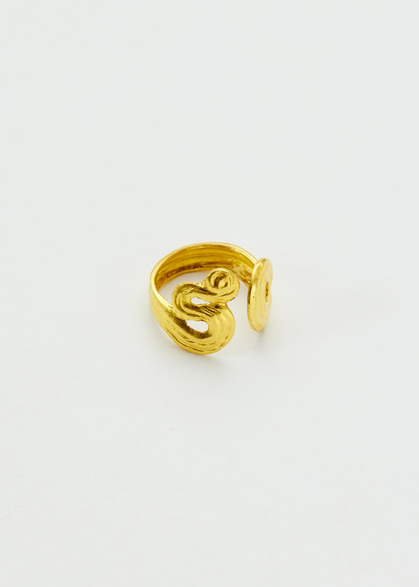 Pippa Small 18kt Gold PSTM Myanmar Poseidon's Waves Ring