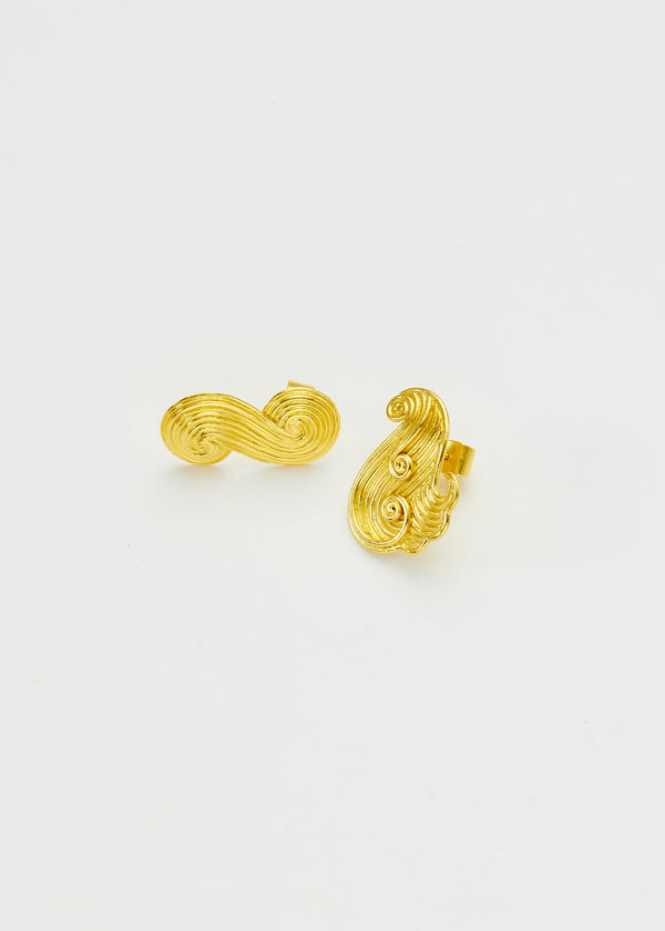Pippa Small 18kt Gold PSTM Myanmar Poseidon's Waves Studs