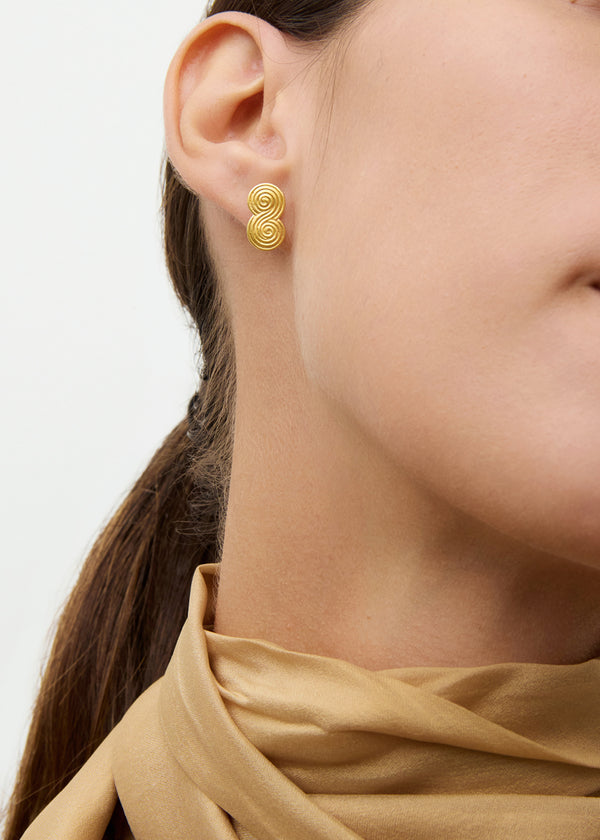 Pippa Small 18kt Gold PSTM Myanmar Poseidon's Waves Studs