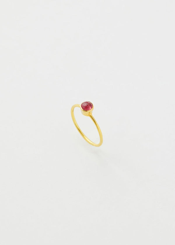 Pippa Small 18kt Gold PSTM Myanmar Red Spinel Aawine Cup Ring