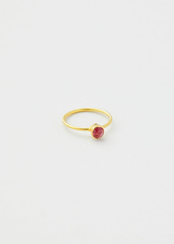 pippa small 18kt Gold PSTM Myanmar Red Spinel Aawine Cup Ring