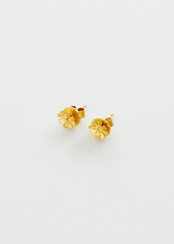 Pippa Small 18kt Gold PSTM Myanmar Small Sunflower Studs