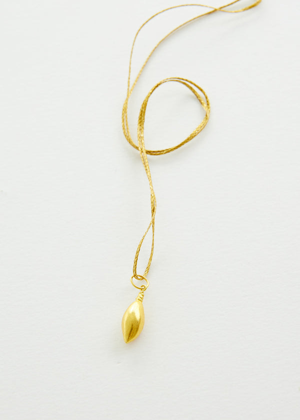 Pippa Small 18kt Gold PSTM Myanmar Yam Pendant On Cord