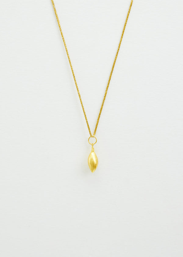 pippa small 18kt Gold PSTM Myanmar Yam Pendant on Cord
