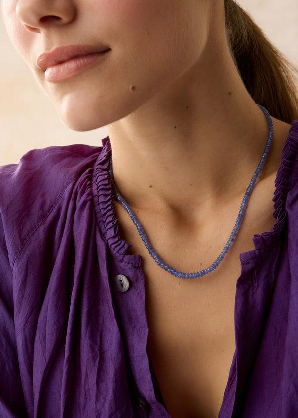 Pippa Small 18kt Gold Sapphire Thick Beaded Necklace