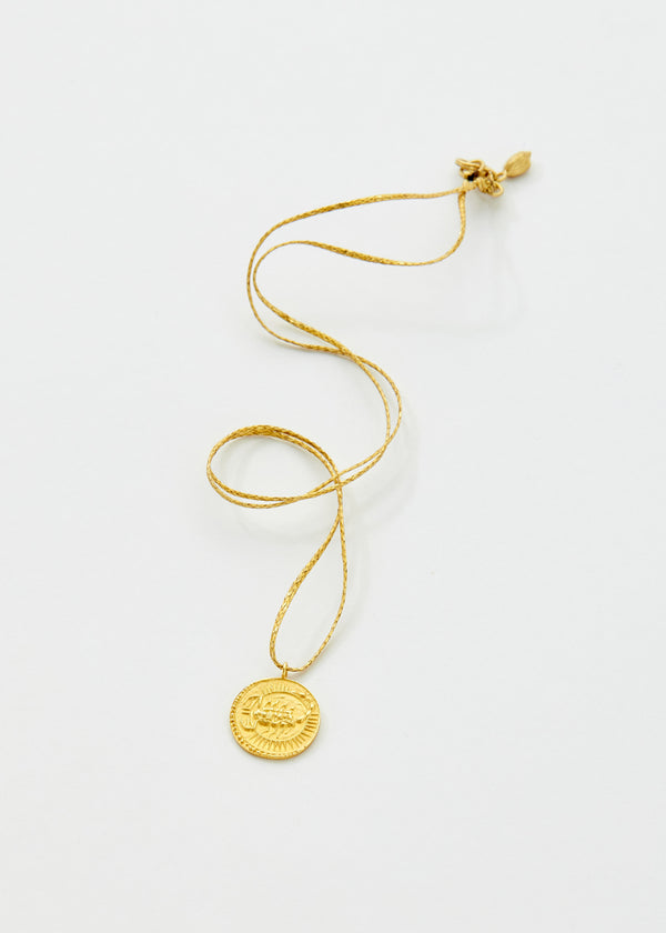 Pippa Small 18kt Gold Scorpio Horoscope Pendant On Cord