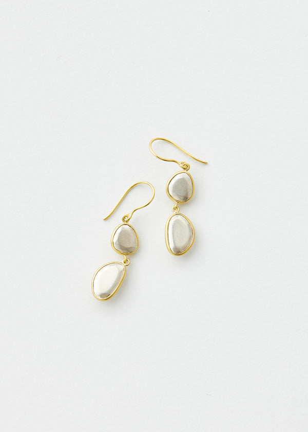 Pippa Small 18kt Gold & Silver Chandra Double Drop Earrings