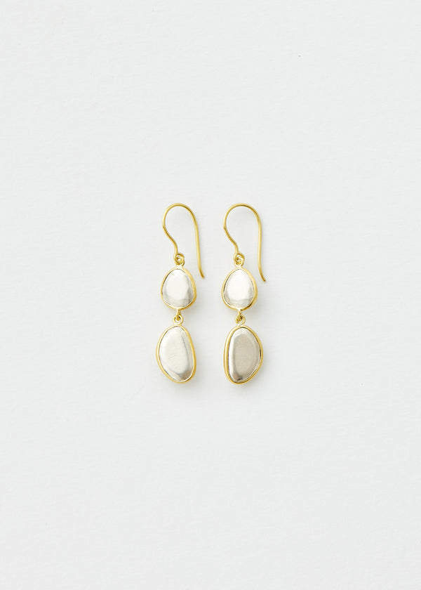 pippa small 18kt Gold & Silver Chandra Double Drop Earrings