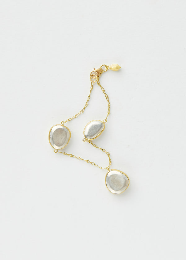 Pippa Small 18kt Gold & Silver Chandra Three Drop Bracelet