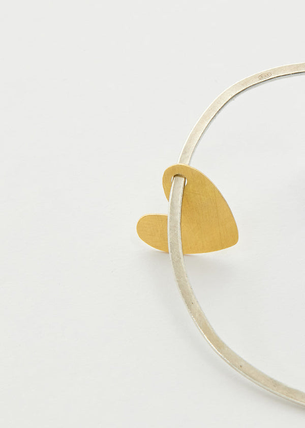 Pippa Small 18kt Gold & Silver PSTM Jordan Heart Bangle