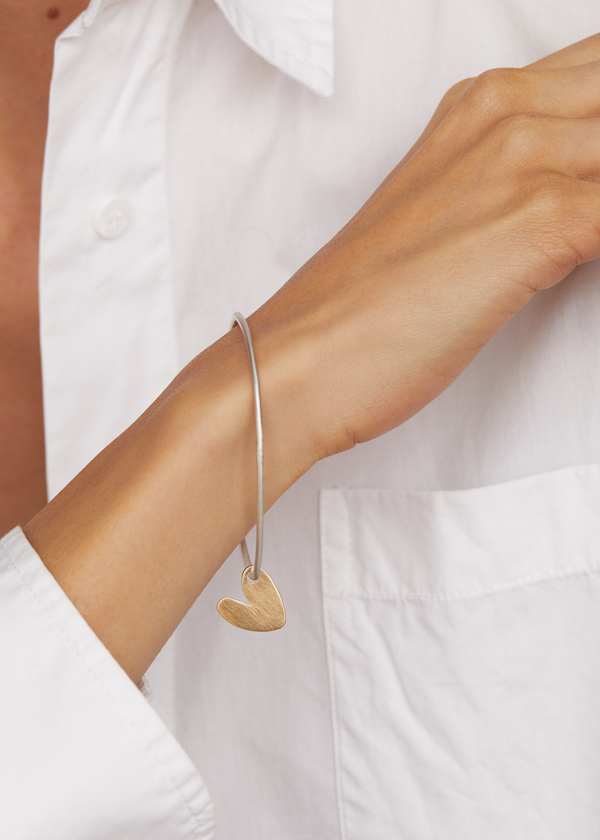 Pippa Small 18kt Gold & Silver PSTM Jordan Heart Bangle
