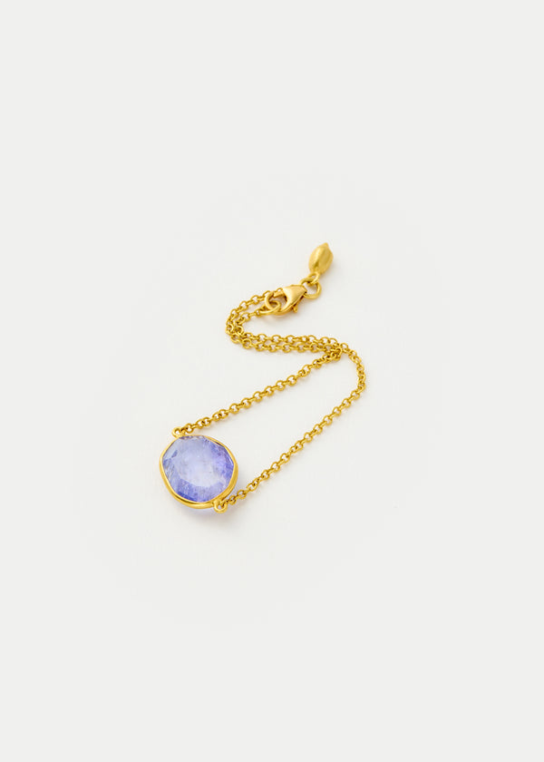 pippa small 18kt Gold Tanzanite Single Stone Bracelet