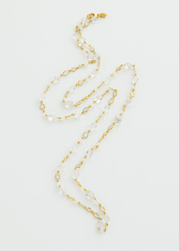 Pippa Small 18kt Gold Theia Mixed Stones Long Necklace