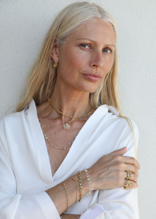 Pippa Small 18kt Gold Theia Mixed Stones Long Necklace